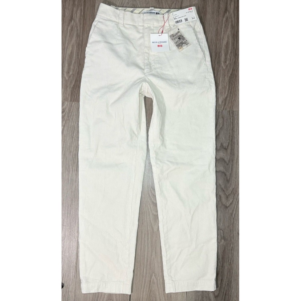 INES‎ DE LA FRESSANGE Corduroy Tapered Ankle Pants NWT Off White French Chic 0
